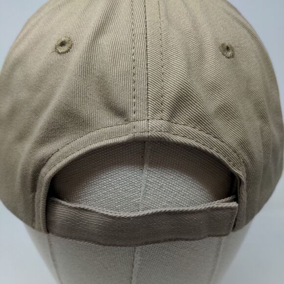 Lands' End Men's Strapback Hat Tan Size OS Embroidered Hopscotch Air Logo - Picture 8 of 11